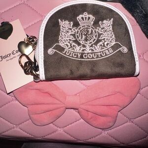 Juicy Couture pink and brown Scottie dog wallet